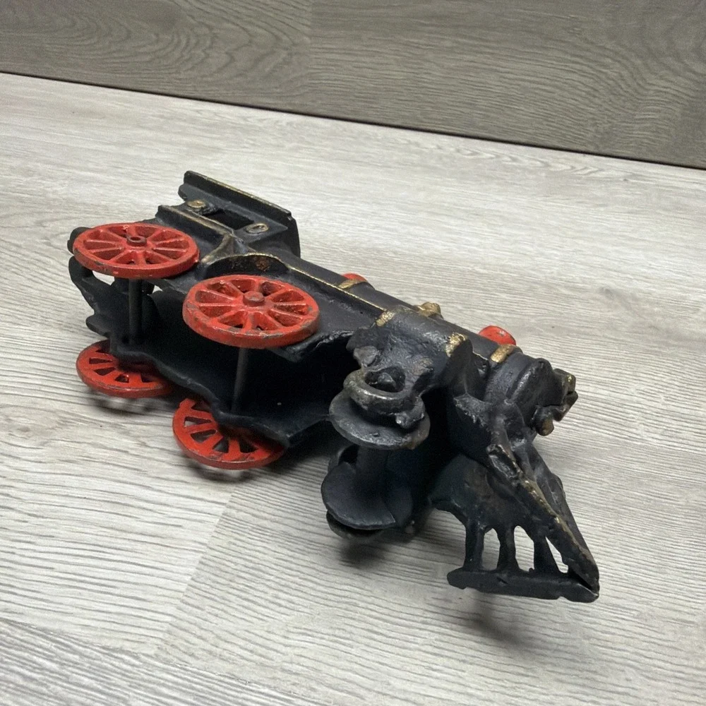 Cast-Iron Toy Train Steam Locomotive Engine & Tender Coal Train Car #50‎ Vintage